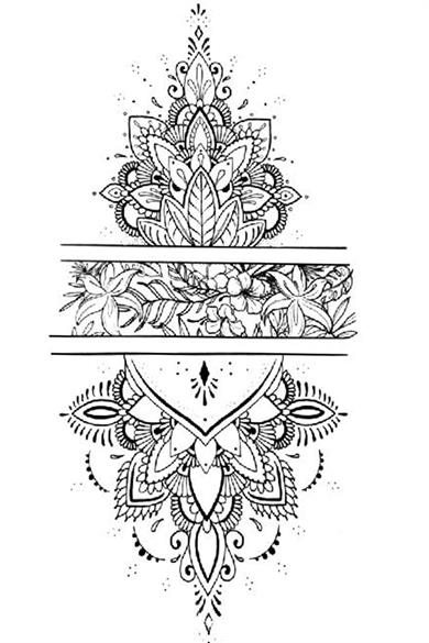 Geçici Çiçek Figürlü Dövme Tattoo