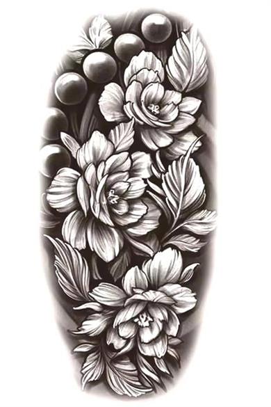 Geçici Çiçek Figürlü Dövme Tattoo