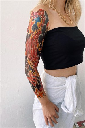 Geçici Ejderha Kol Dövme Tattoo