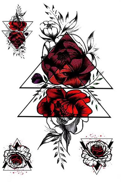 Geçici Gül Figürlü Dövme Tattoo