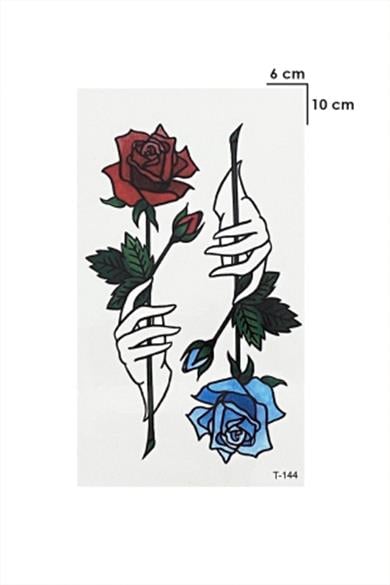 Geçici Gül Mini Dövme Tattoo
