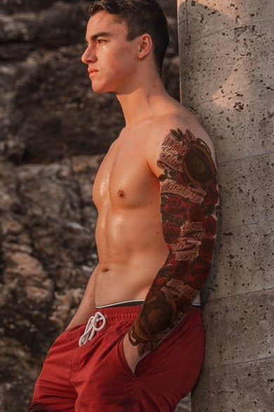 Temporary Rose Modeled Arm Tattoo Tattoo