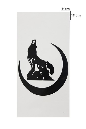 Temporary Crescent and Wolf Tattoo Tattoo