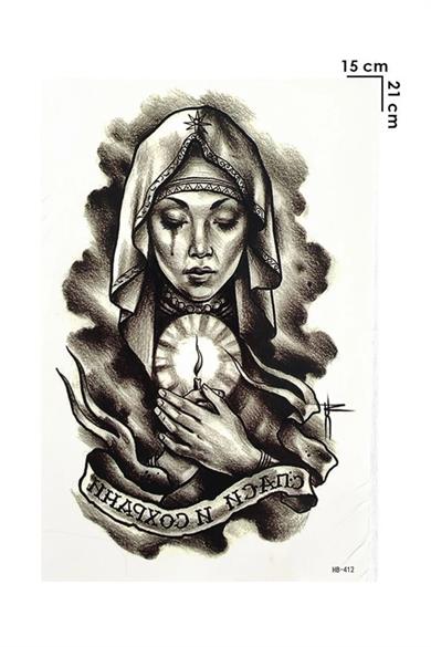 Geçici Kadın Figürlü Dövme Tattoo