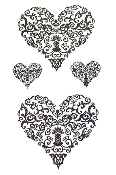Geçici Kalp Figürlü Mini Dövme Tattoo