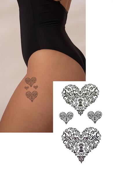 Geçici Kalp Figürlü Mini Dövme Tattoo