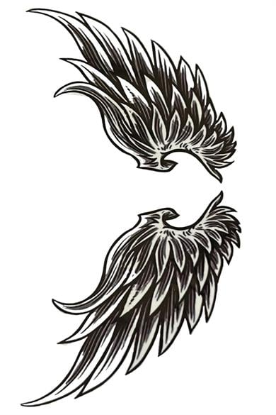 Geçici Kanat Figürlü Mini Dövme Tattoo