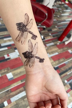 Temporary Winged Key Mini Tattoo Tattoo