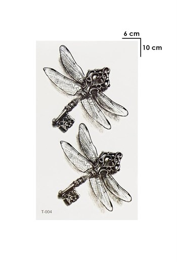 Temporary Winged Key Mini Tattoo Tattoo