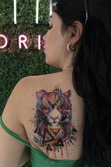 Geçici Kaplan Figürlü Dövme Tattoo