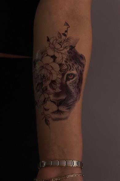 Geçici Kaplan Figürlü Dövme Tattoo