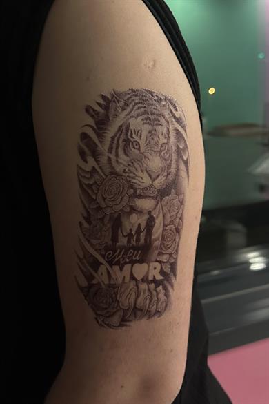 Geçici Kaplan Figürlü Dövme Tattoo