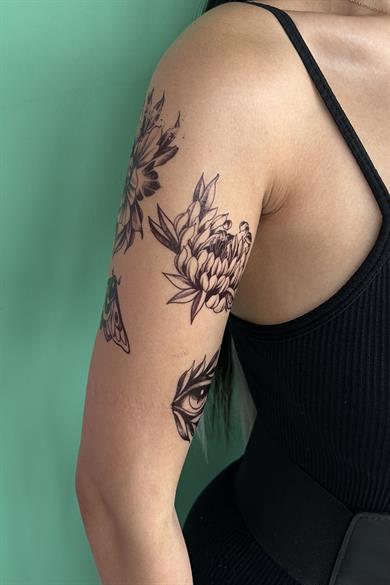 Geçici Karışık Figür Dövme Tattoo