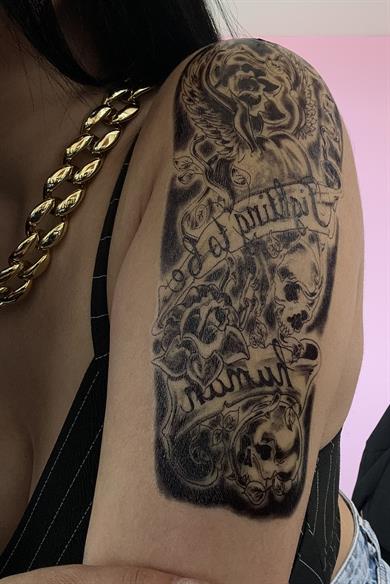 Geçici Karışık Figür Dövme Tattoo