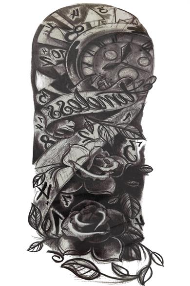 Geçici Karışık Figürlü Dövme Tattoo