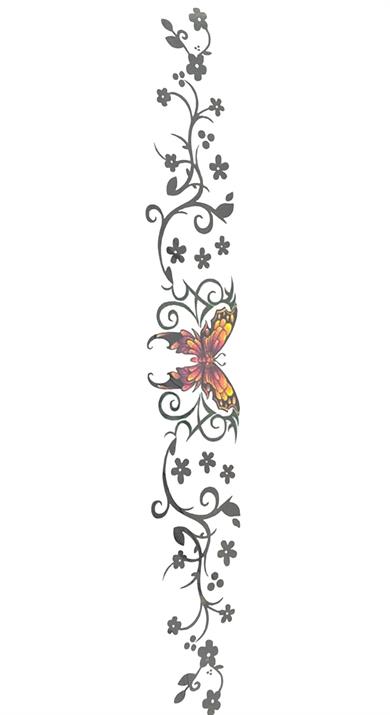 Geçici Kelebek Figürlü Bel/Kol/Bacak Dövme Tattoo