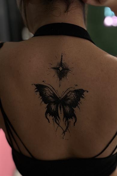 Geçici Kelebek Figürlü Dövme Tattoo