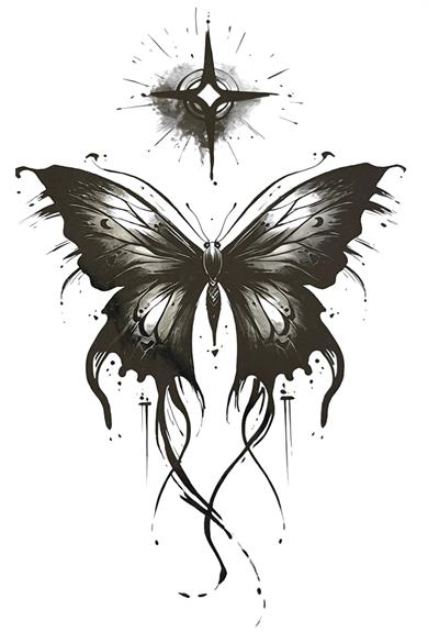 Geçici Kelebek Figürlü Dövme Tattoo