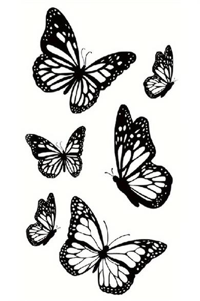 Geçici Kelebek Figürlü Mini Dövme Tattoo