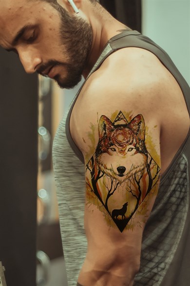 Geçici Kurt Dövme Tattoo