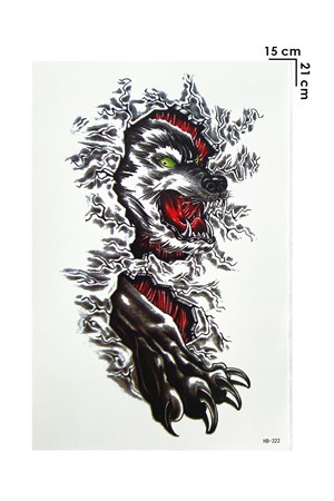 Geçici Kurt Dövme Tattoo