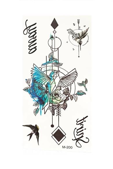 Geçici Kuş Figürlü Dövme Tattoo