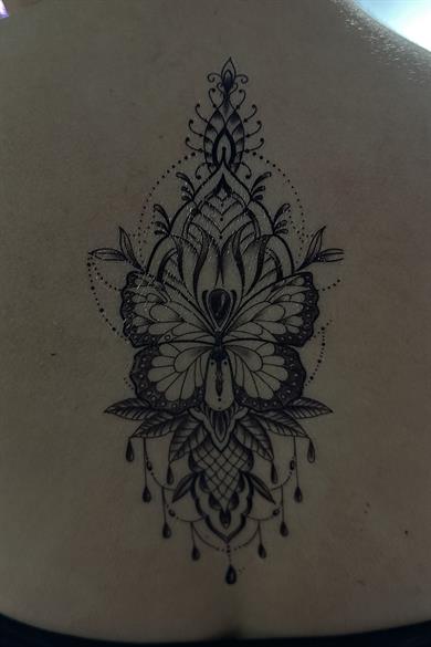 Geçici Lotus Figürlü Dövme Tattoo