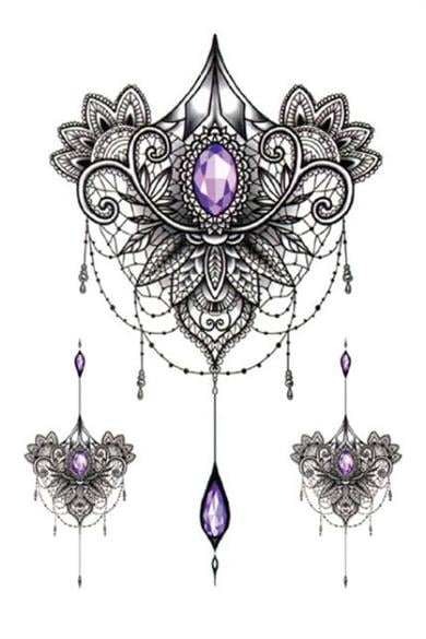 Geçici Lotus Figürlü Dövme Tattoo