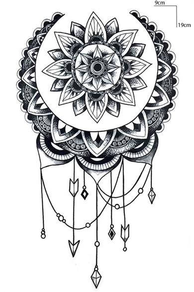 Geçici Lotus Figürlü Dövme Tattoo