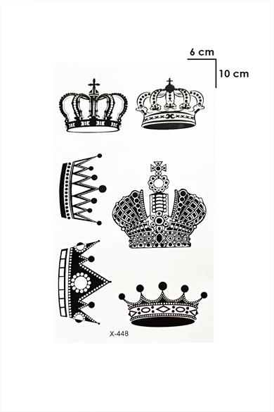 Geçici Mini Kral Tacı Dövme Tattoo