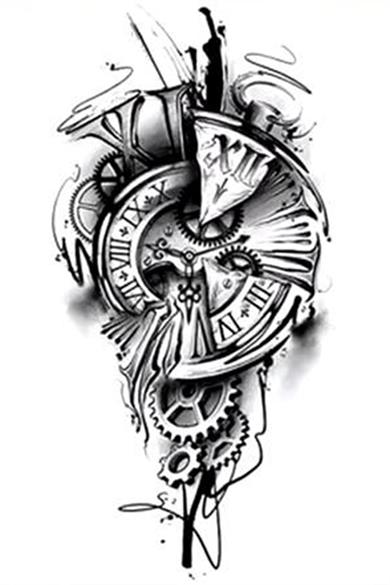 Geçici Pusula Figürlü Mini Dövme Tattoo