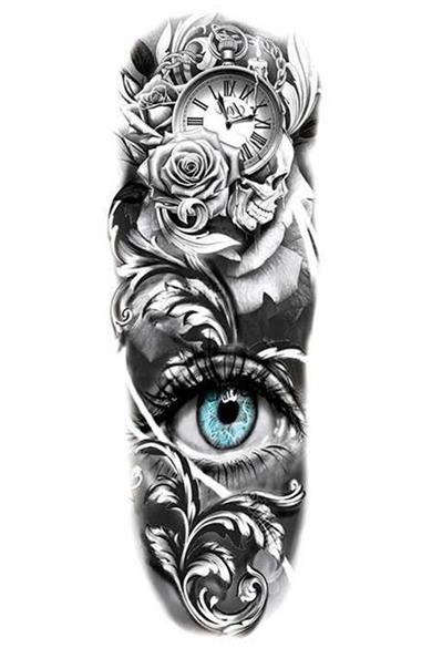 Geçici Saat Ve Göz Figürlü Dövme Tattoo