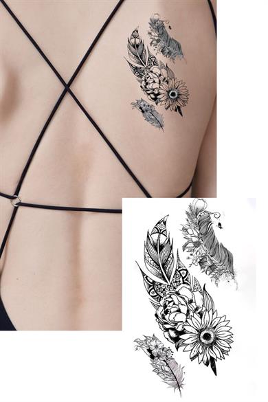 Geçici Tüy Figürlü Dövme Tattoo