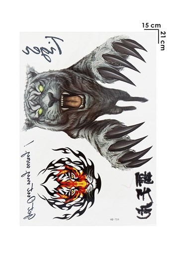 Temporary Tiger and Lion Tattoo Tattoo