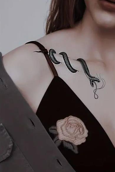 Geçici Yılan Figürlü Mini Dövme Tattoo