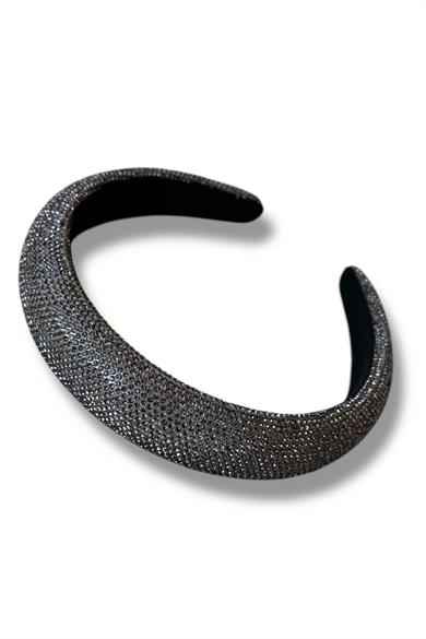 Gri Renk Kristal Taş Detaylı Taç