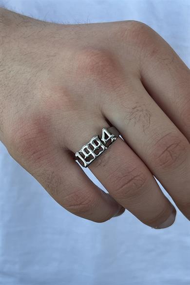 Gümüş Renk 1994 Sayılı Ayarlanabilir Çelik Erkek Yüzük