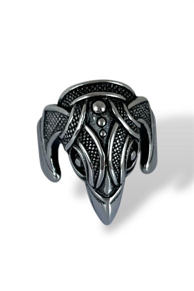 Gümüş Renk Ayarlanabilir Çelik Erkek Yüzük