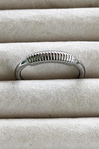 Gümüş Renk Ayarlanabilir Çelik Yüzük