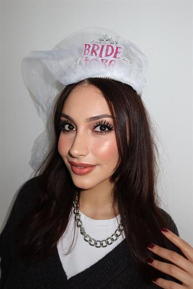 Gümüş Renk Bride To Be Duvak Detaylı Tarak Taç