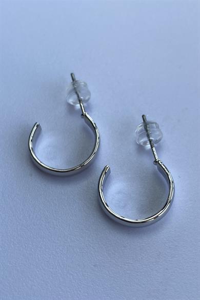 Gümüş Renk Halka Küpe (Çift)