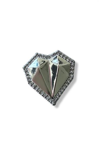 Gümüş Renk Kalp Figürlü Ajda Charm / Kolye/ Bileklik Ucu