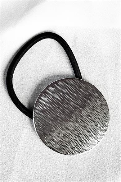 Gümüş Renk Metal Detaylı Lastik Toka