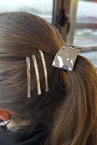 Gümüş Renk Metal Lastik Toka Ve Tel Toka Set