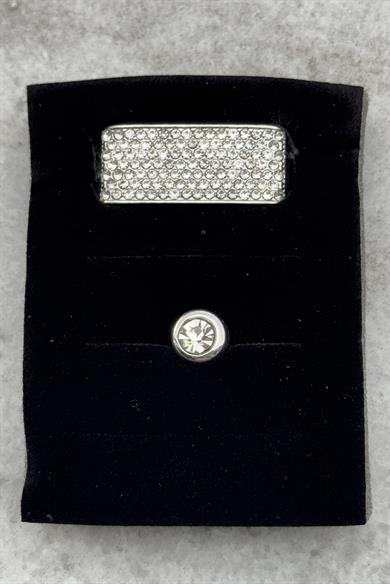 Gümüş Renk Taş Detaylı Akıllı Saat Watch Charm