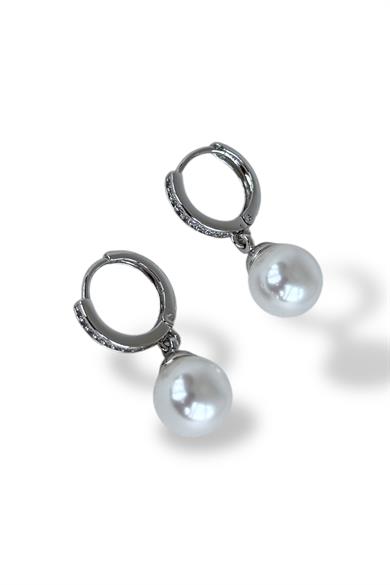 Gümüş Renk Taş Detaylı Çelik Xupıng VİP Küpe