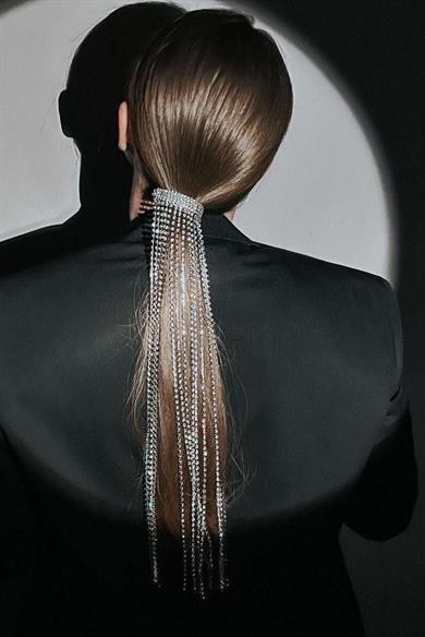 Gümüş Renk Taşlı Özel Tasarım Toka