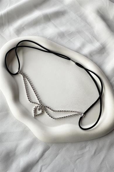 Gümüş Renk Zirkon Taşlı Alınlık