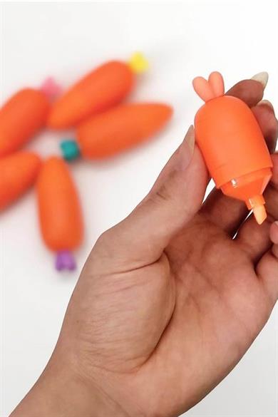 Havuç Figürlü 4lü Fosforlu Kalem Set