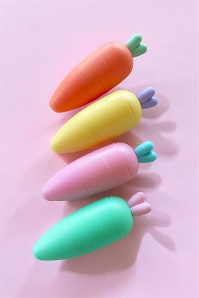 Havuç Figürlü 4lü Fosforlu Kalem Set